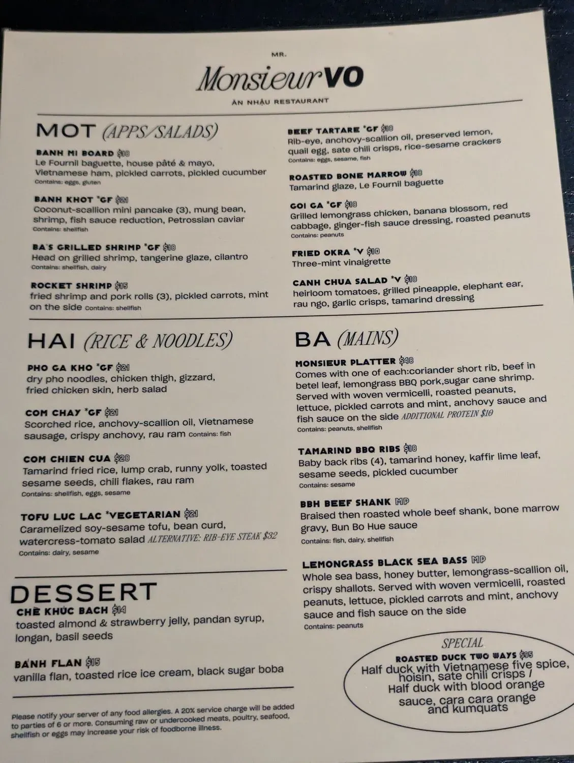 Menu 1