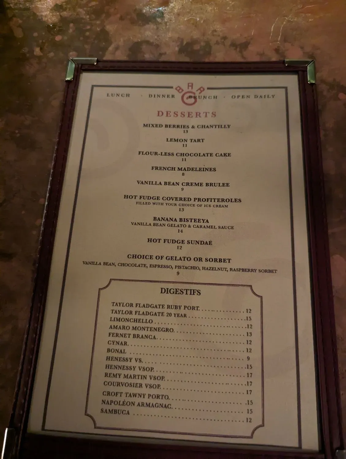 Menu 5