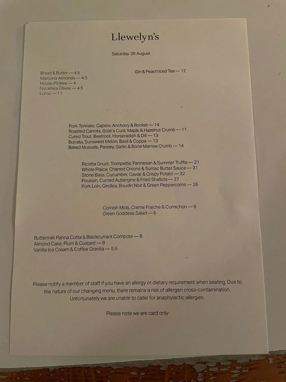 Menu 1