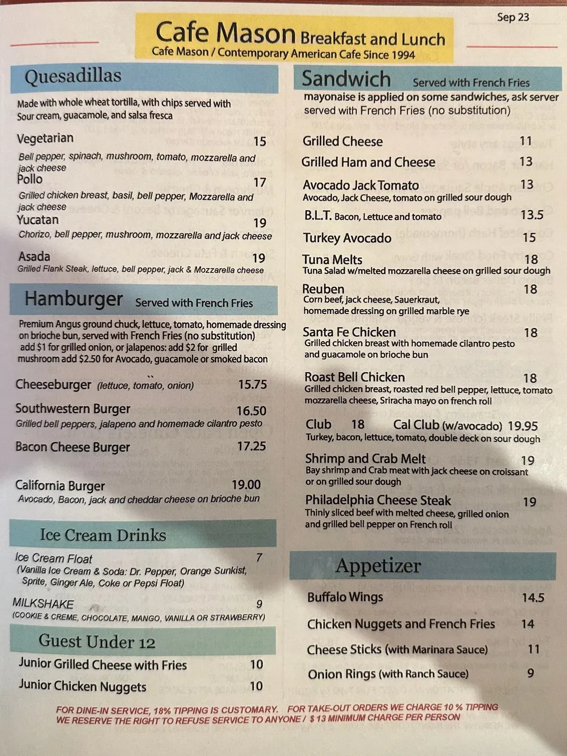 Menu 1