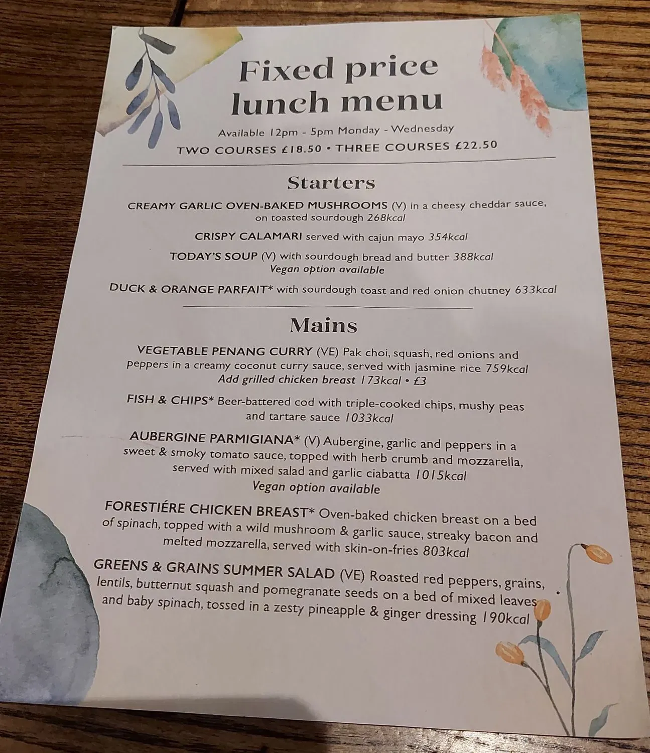 Menu 1