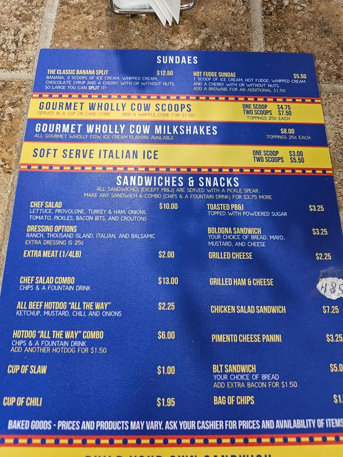 Menu 5