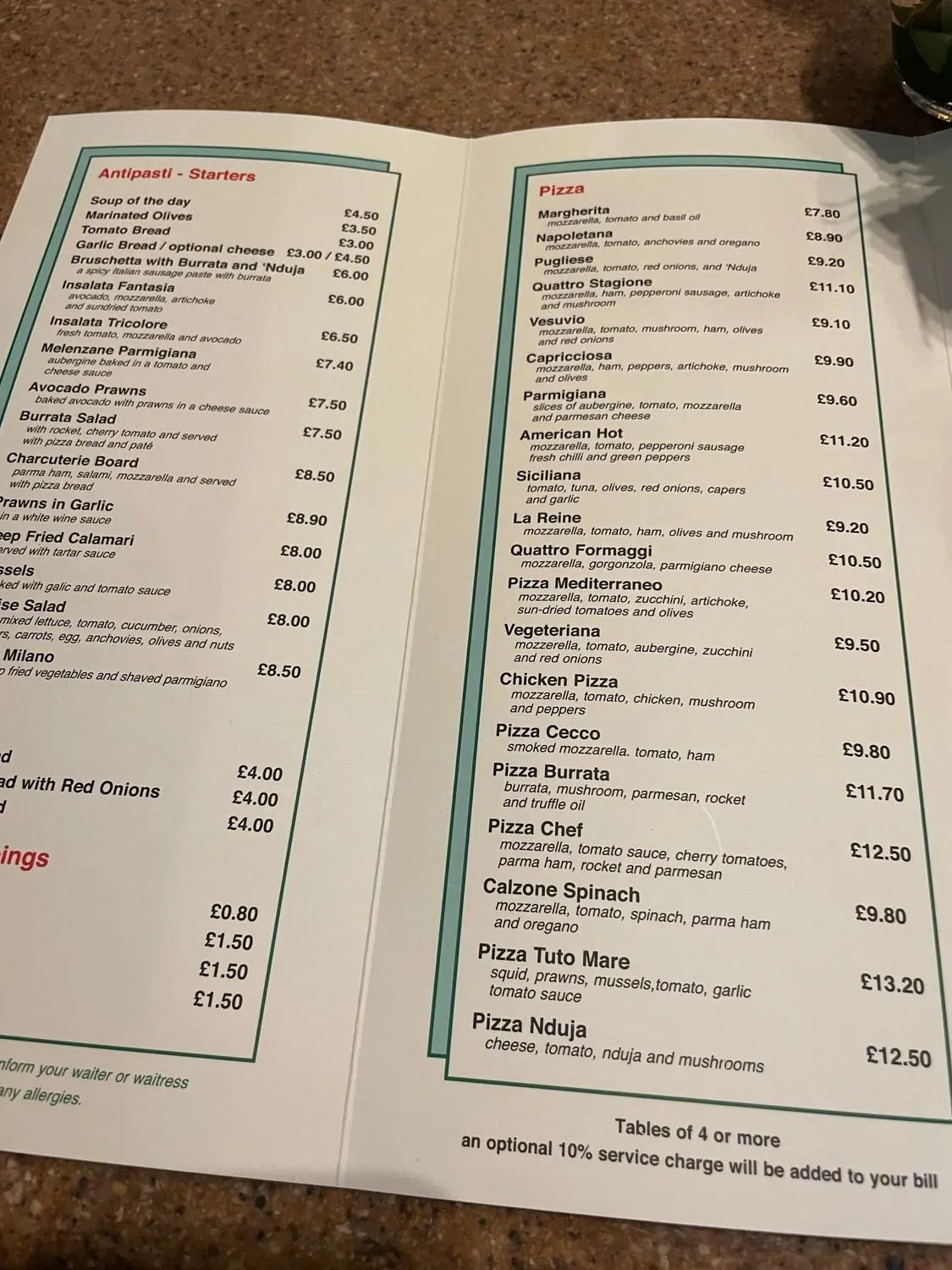 Menu 1