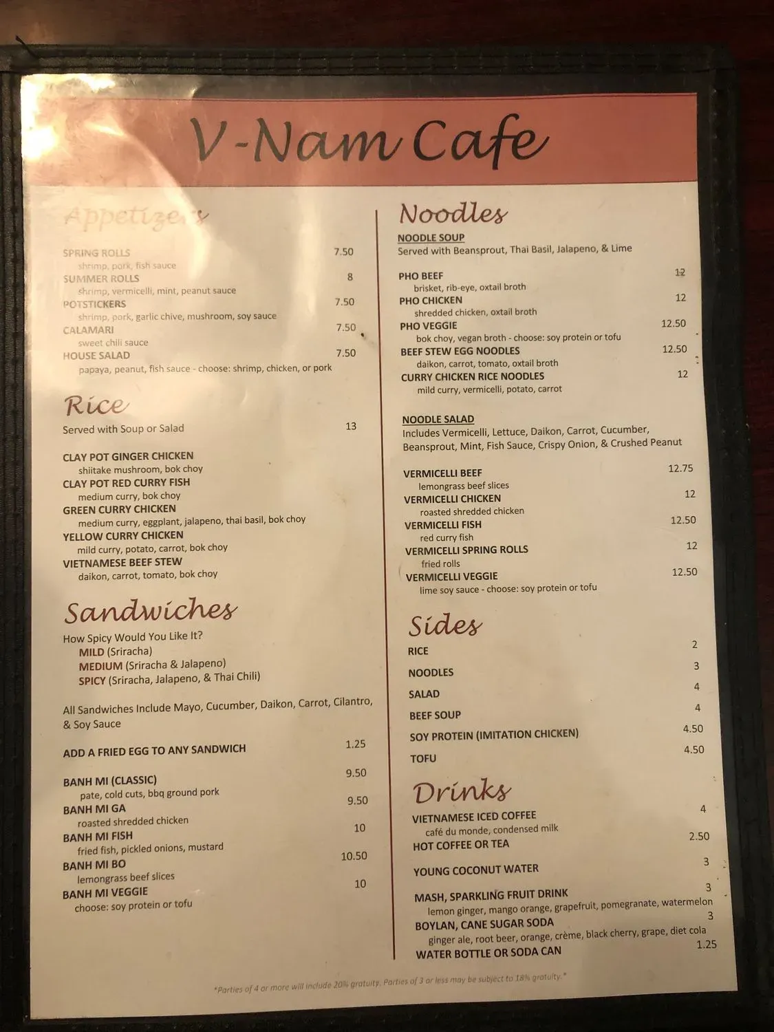 Menu 1