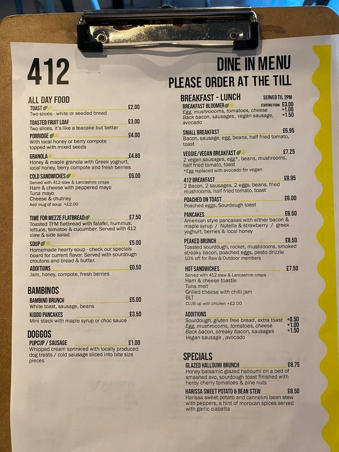 Menu 1