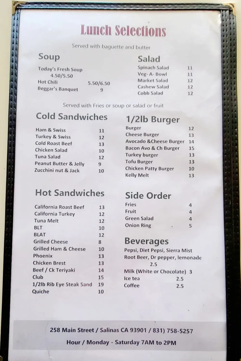 Menu 1