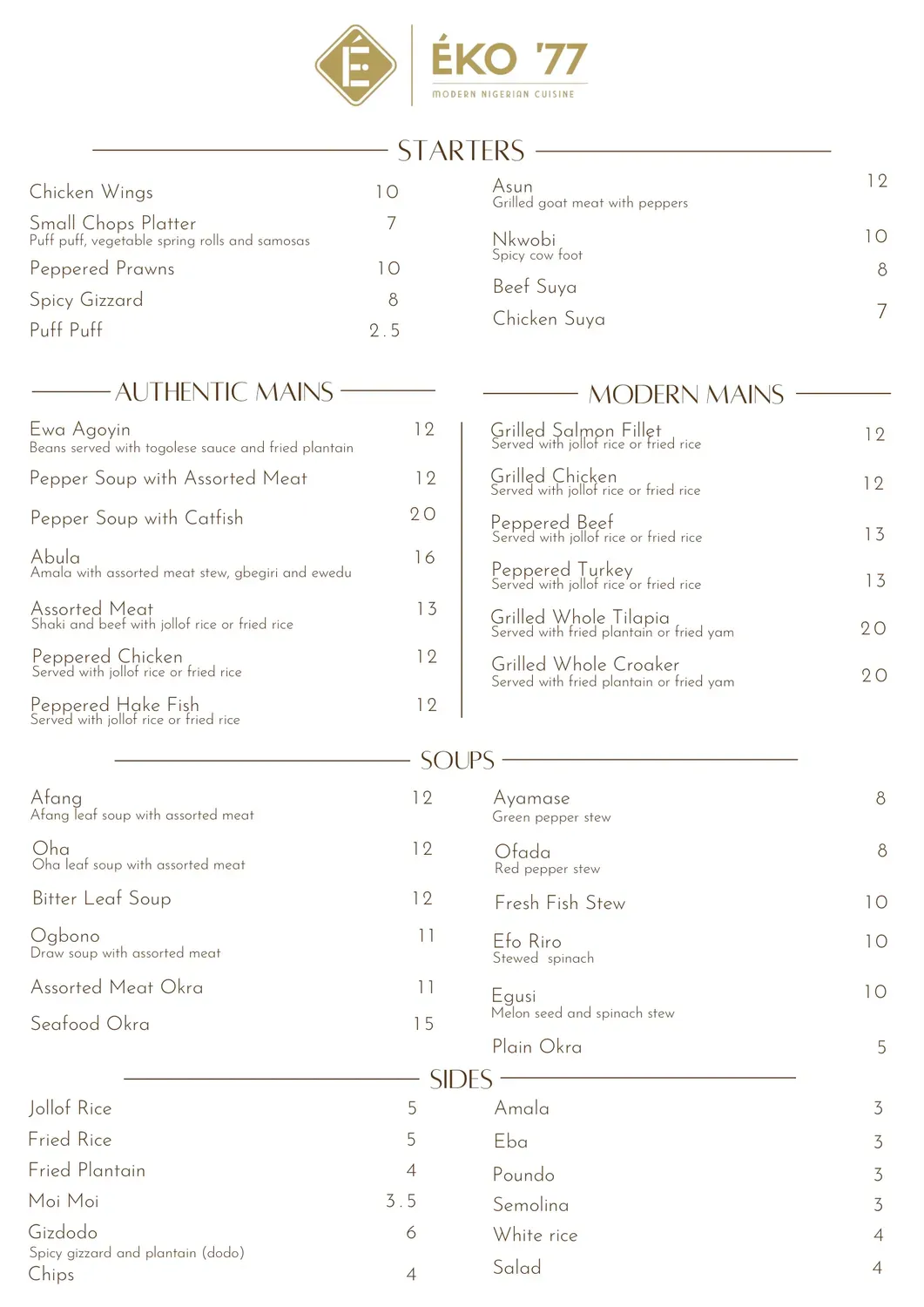 Menu 1