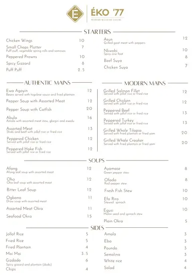 Menu 1