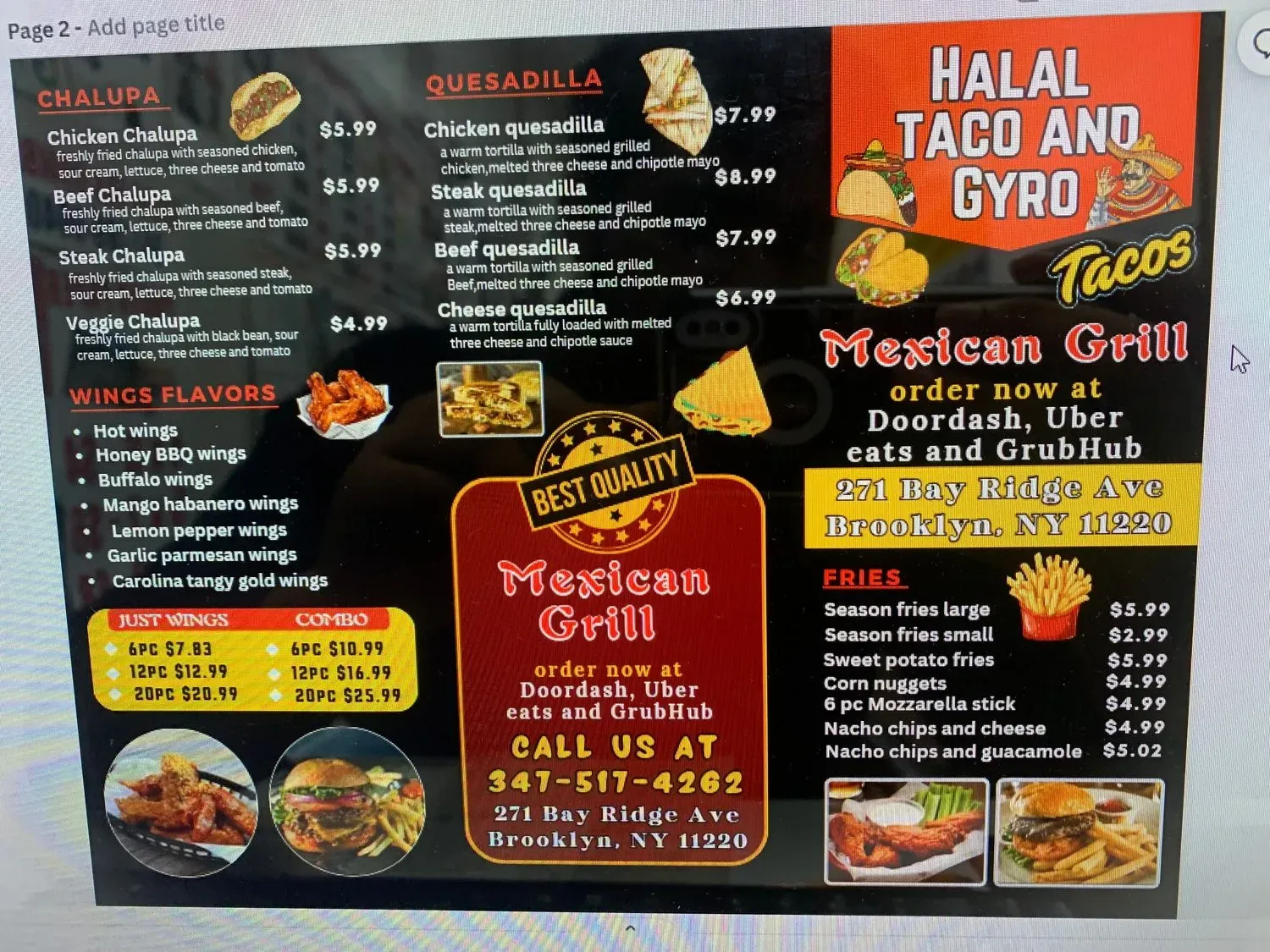 Menu 1