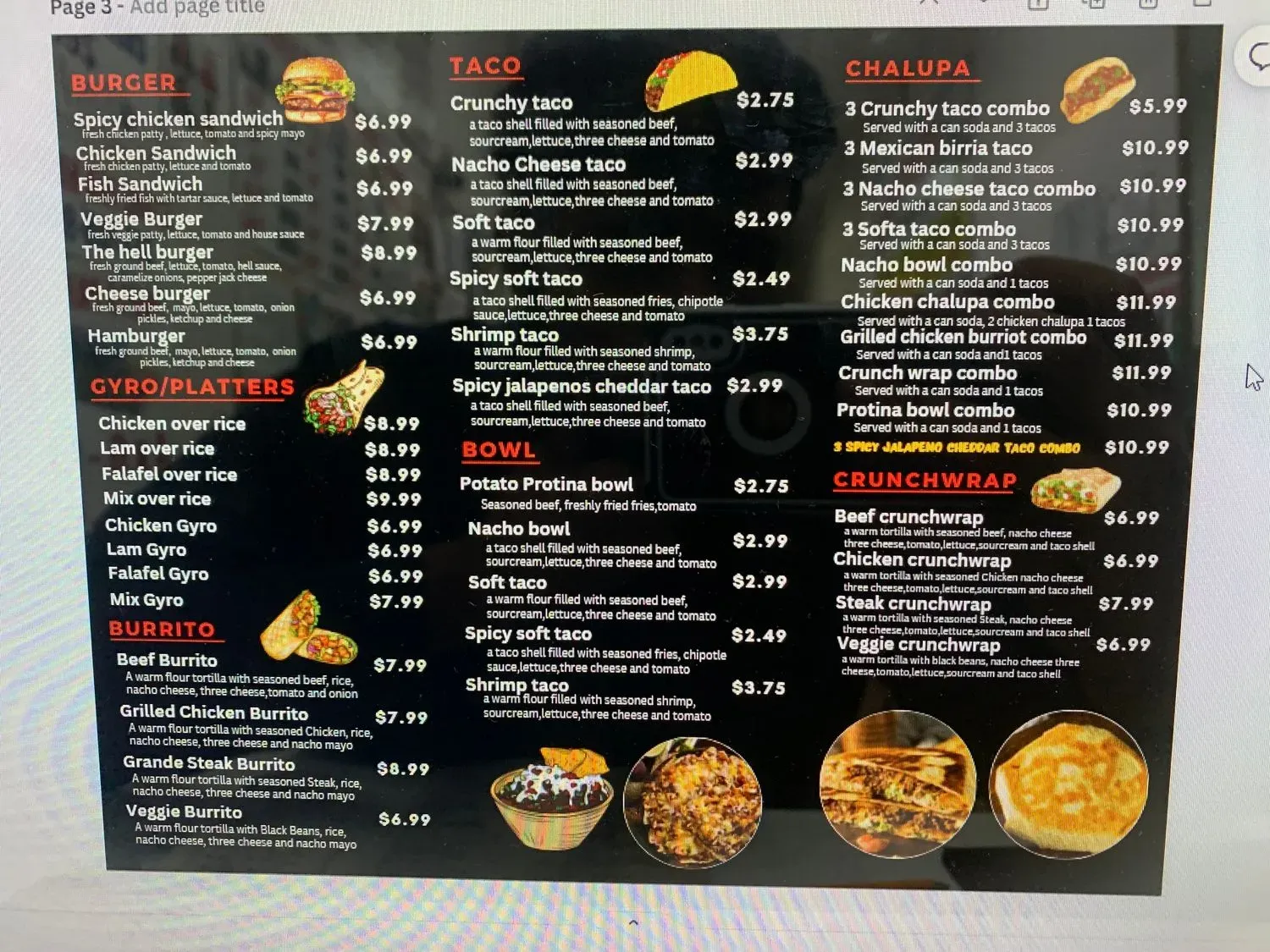 Menu 2