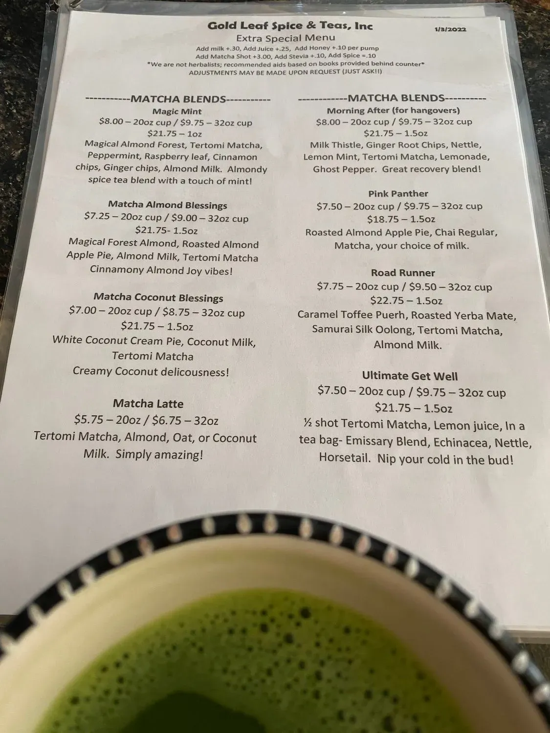 Menu 1