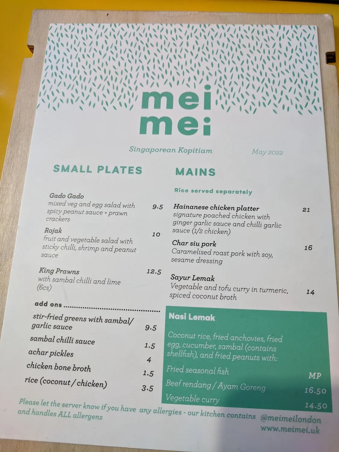 Menu 1