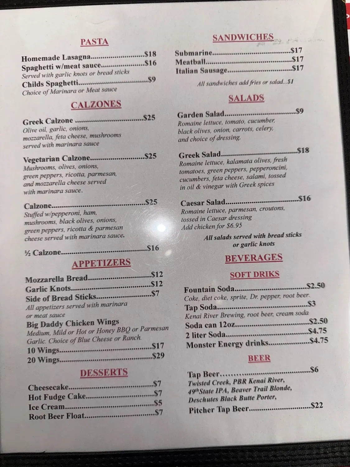 Menu 2