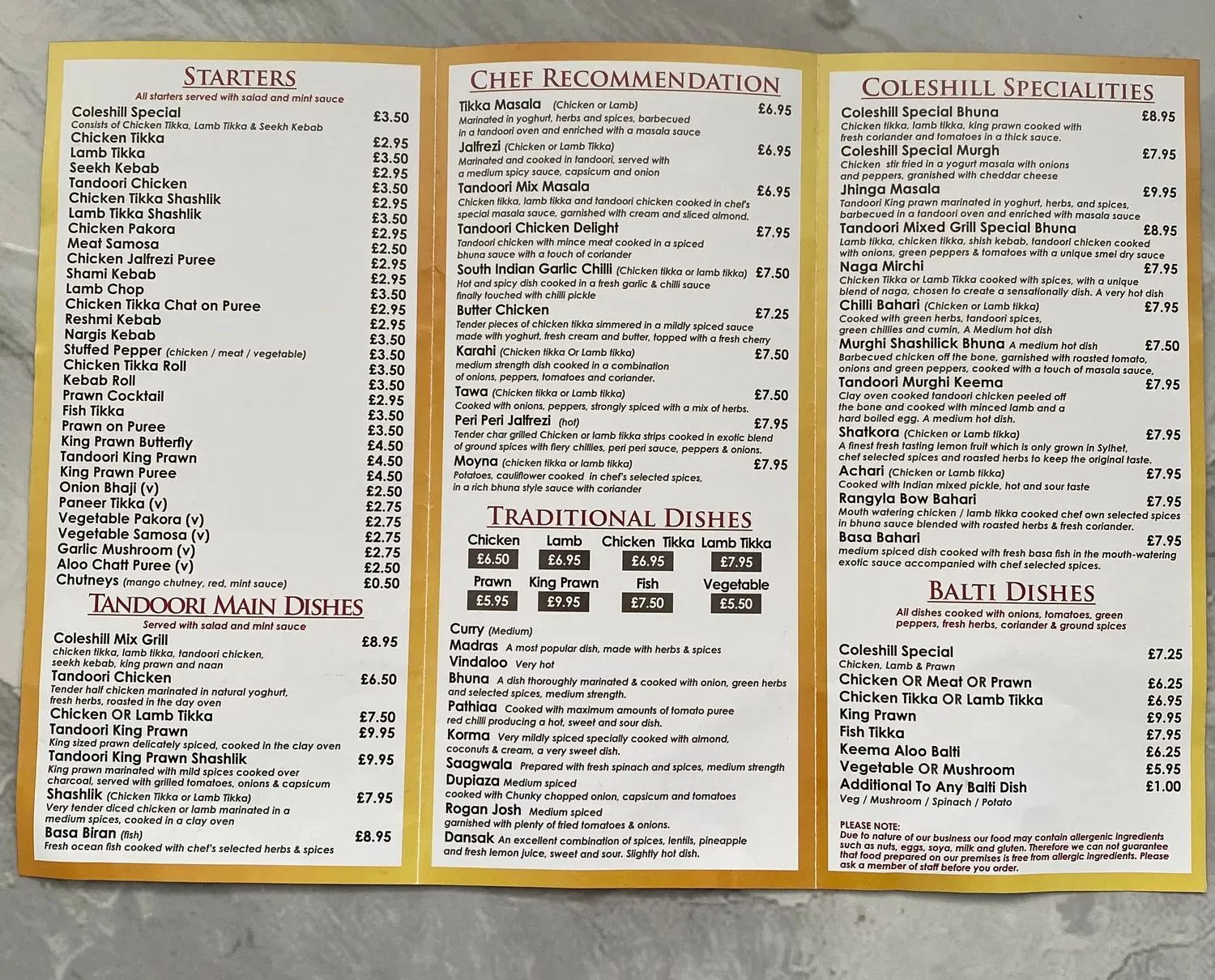 Menu 1