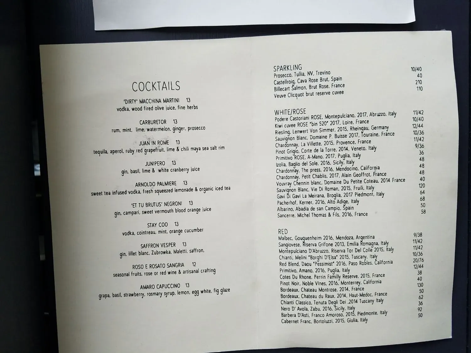 Menu 5