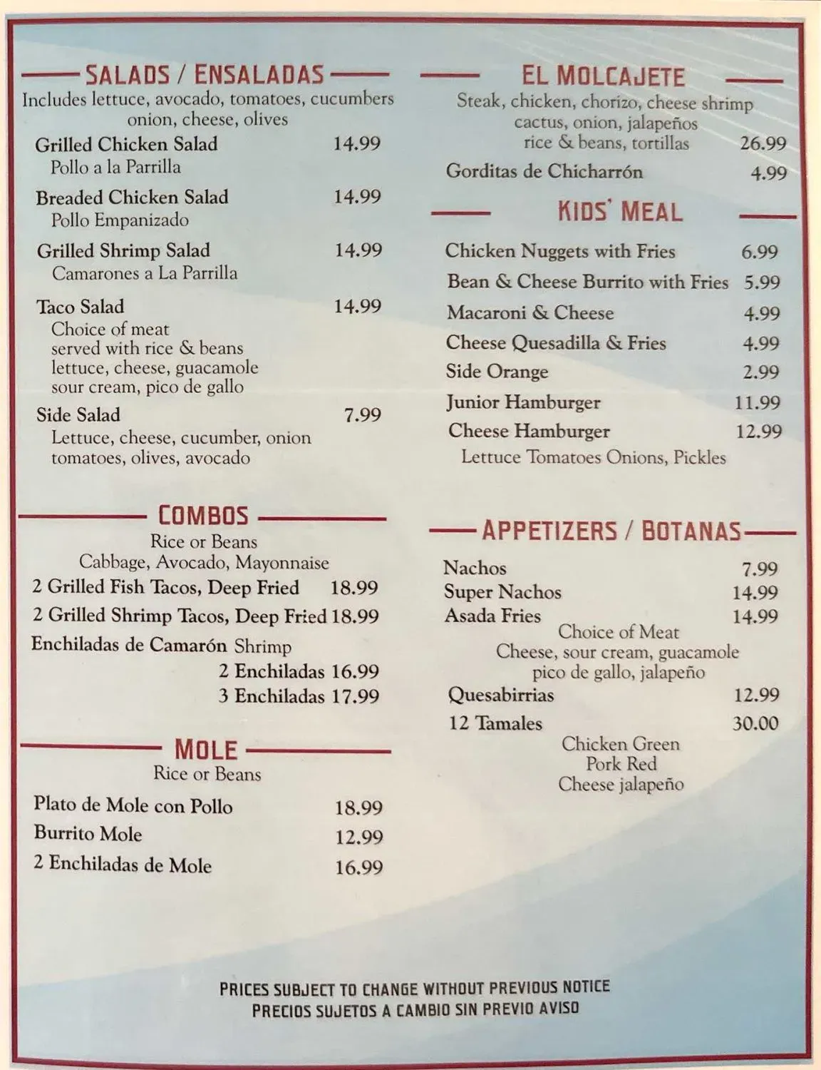 Menu 2