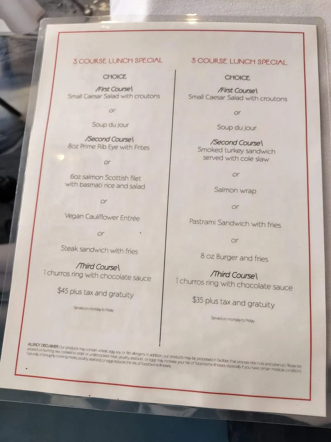 Menu 1