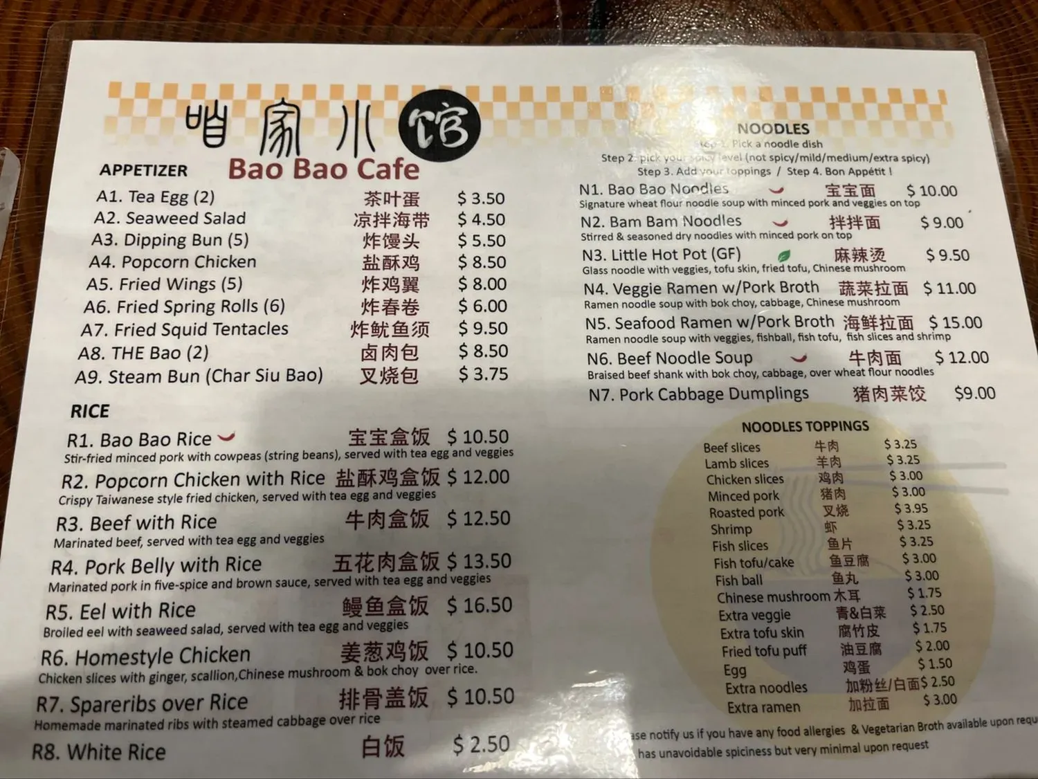 Menu 4