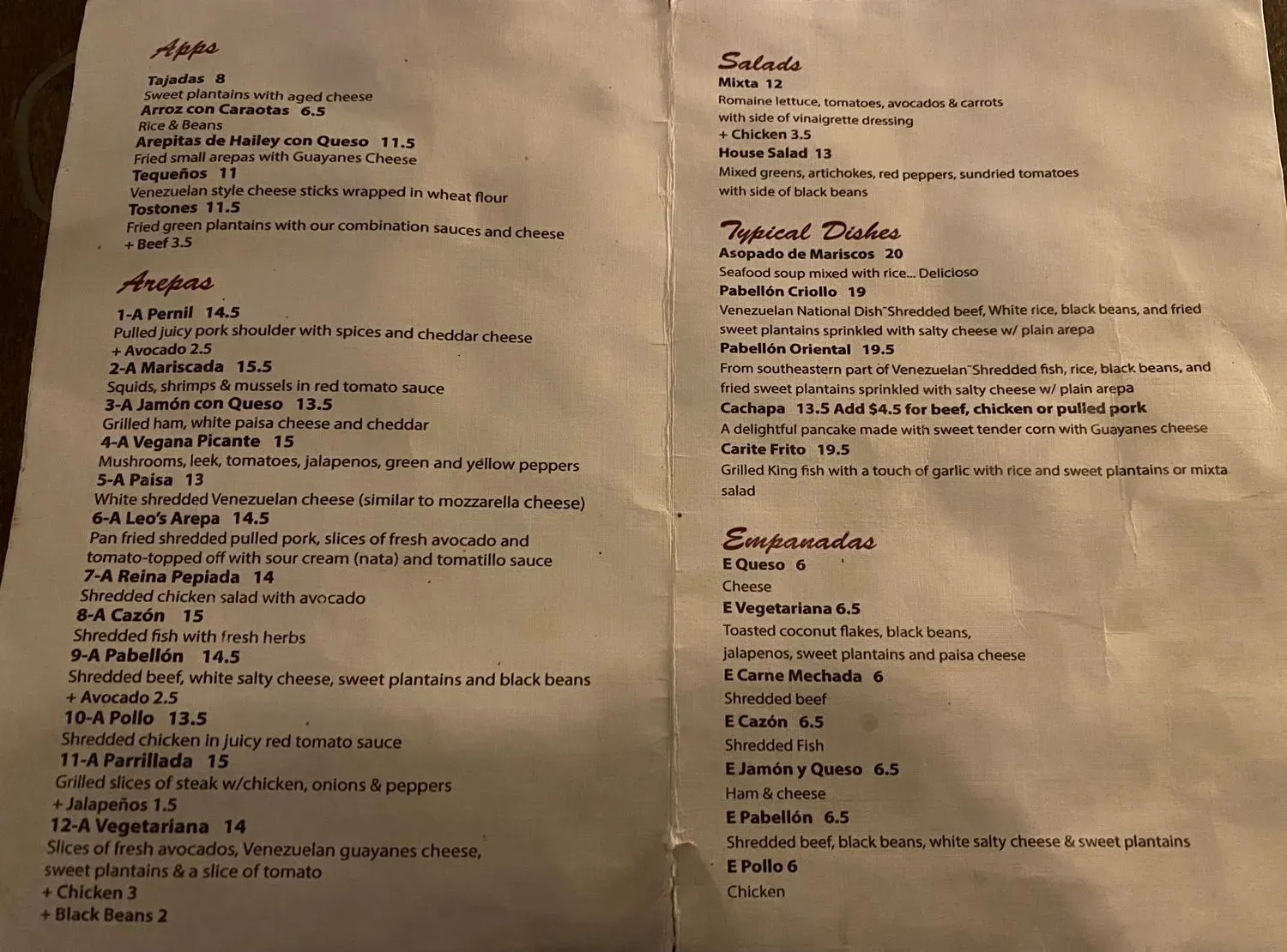 Menu 1