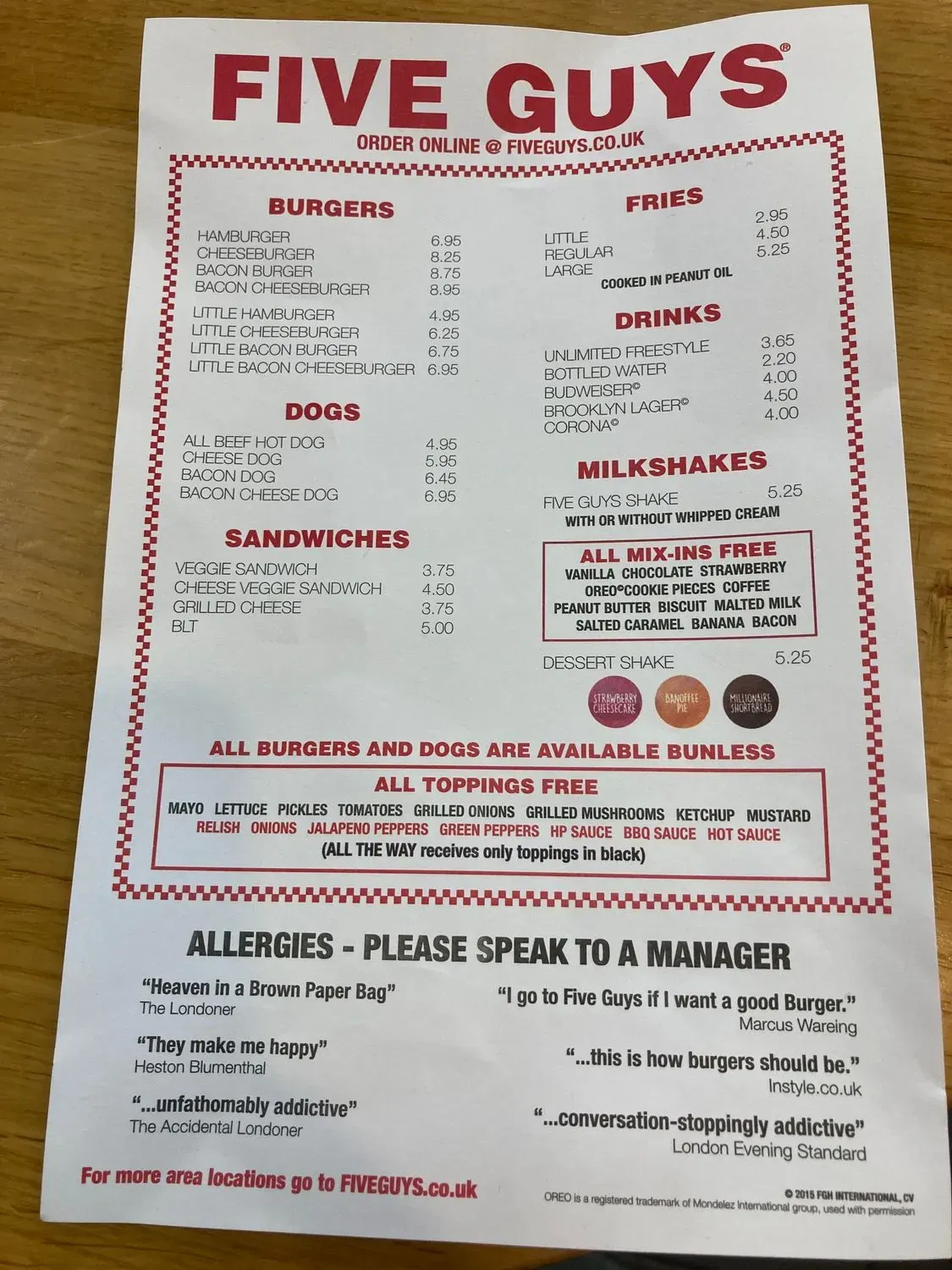 Menu 1