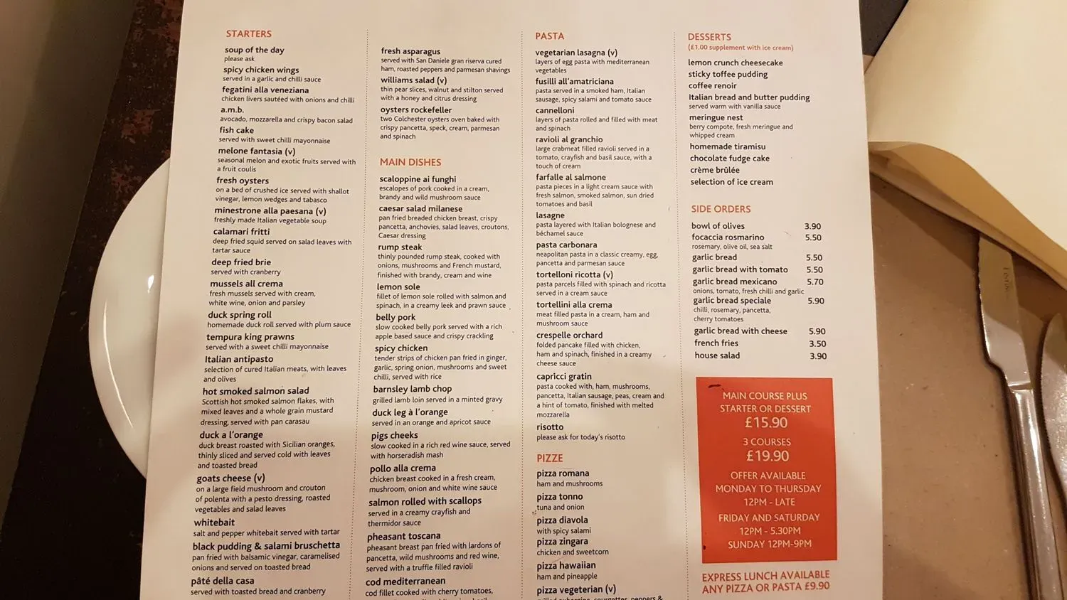 Menu 1