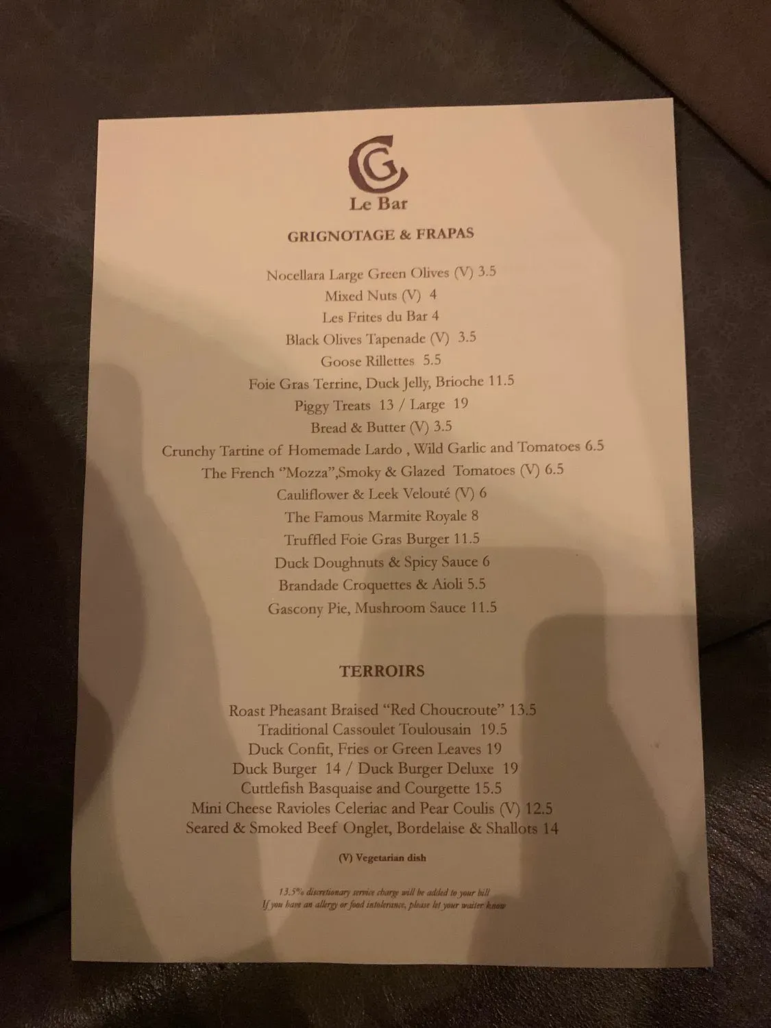 Menu 1