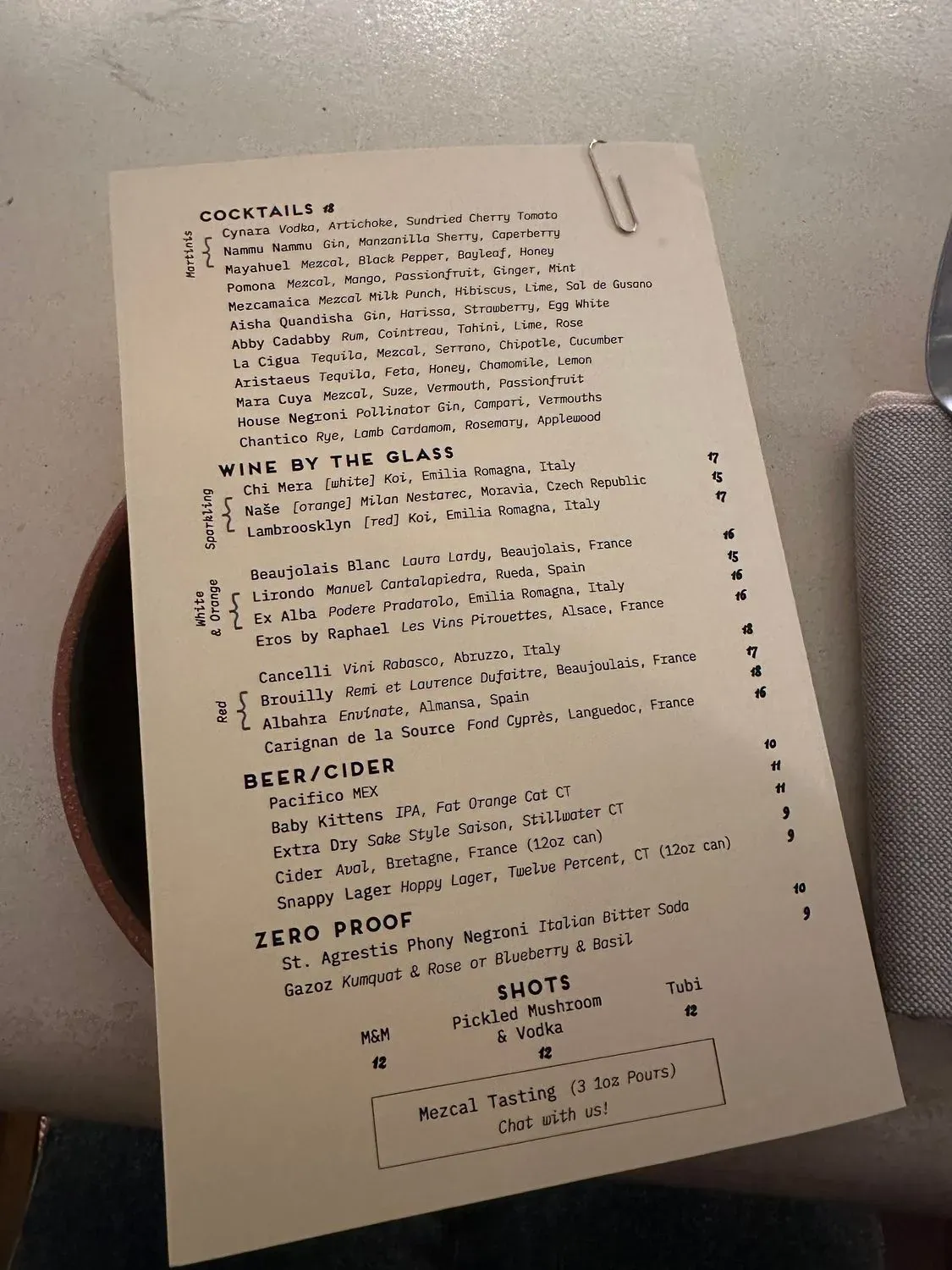 Menu 1