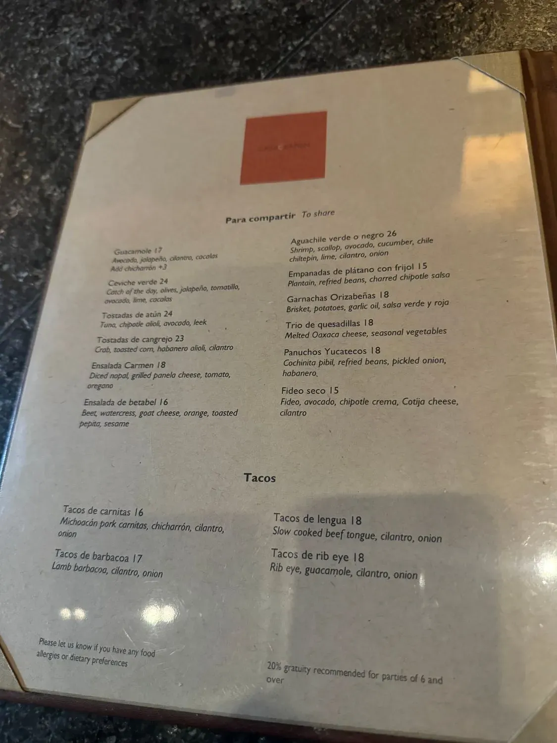 Menu 6