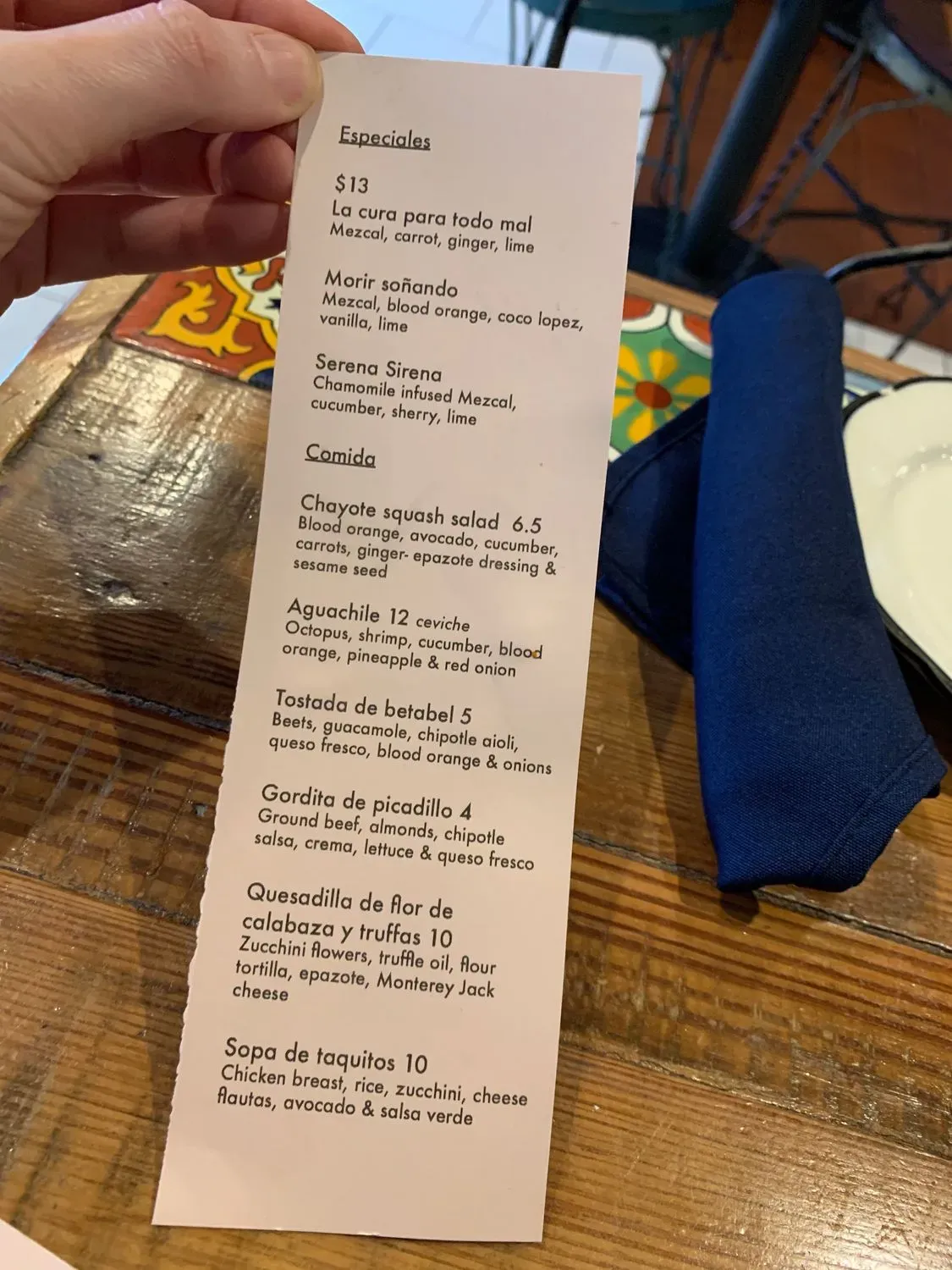 Menu 5