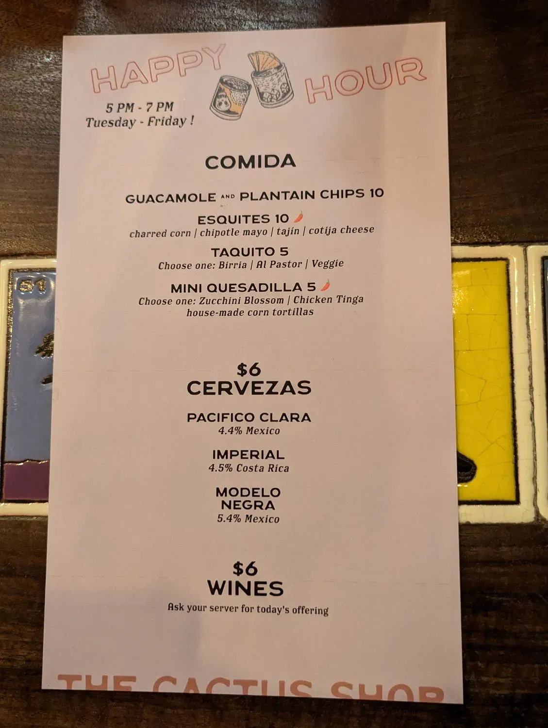 Menu 6