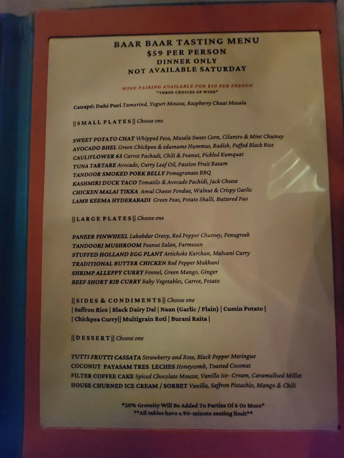 Menu 6