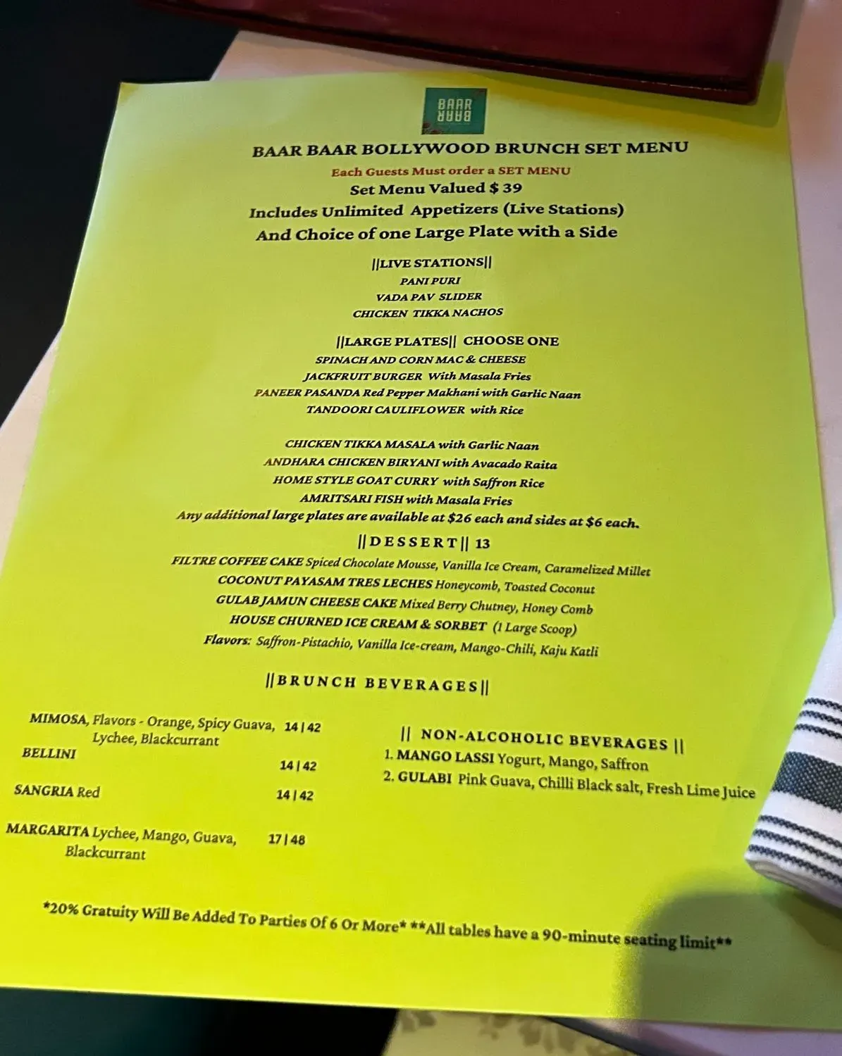 Menu 1