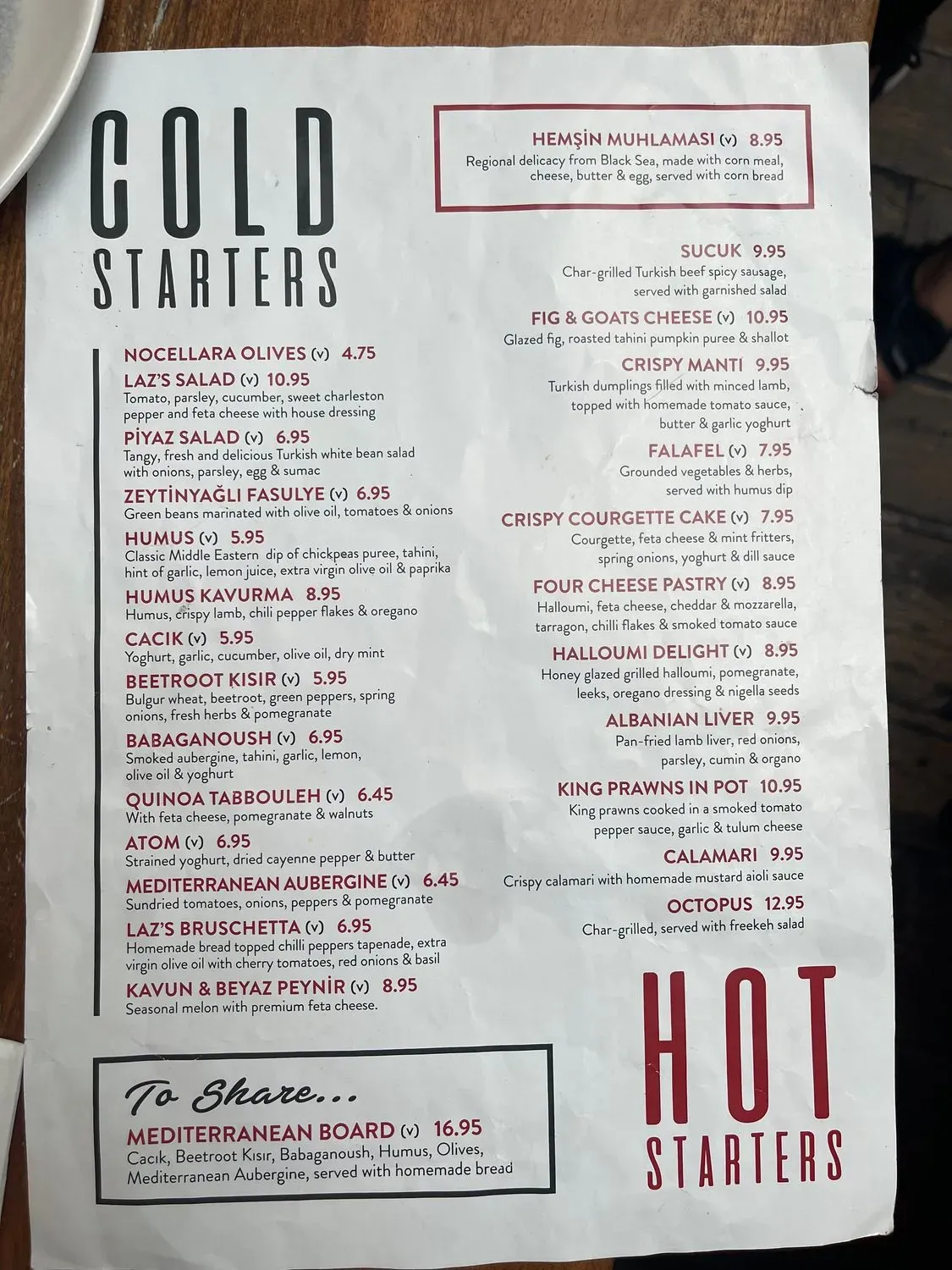 Menu 1