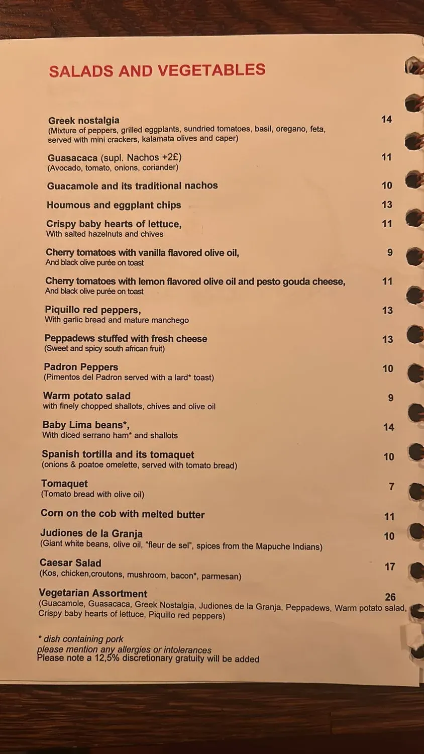 Menu 1