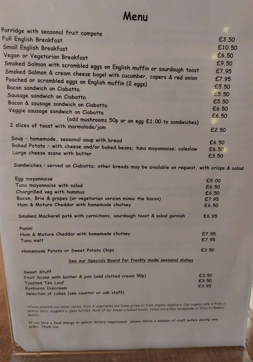 Menu 1