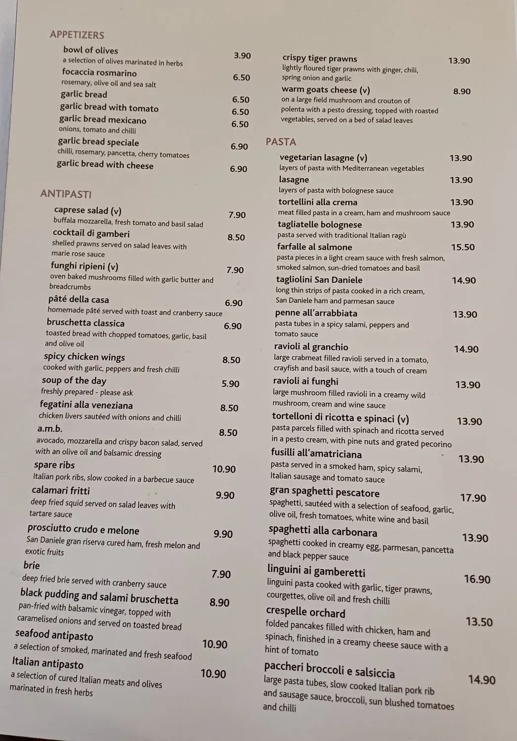 Menu 1