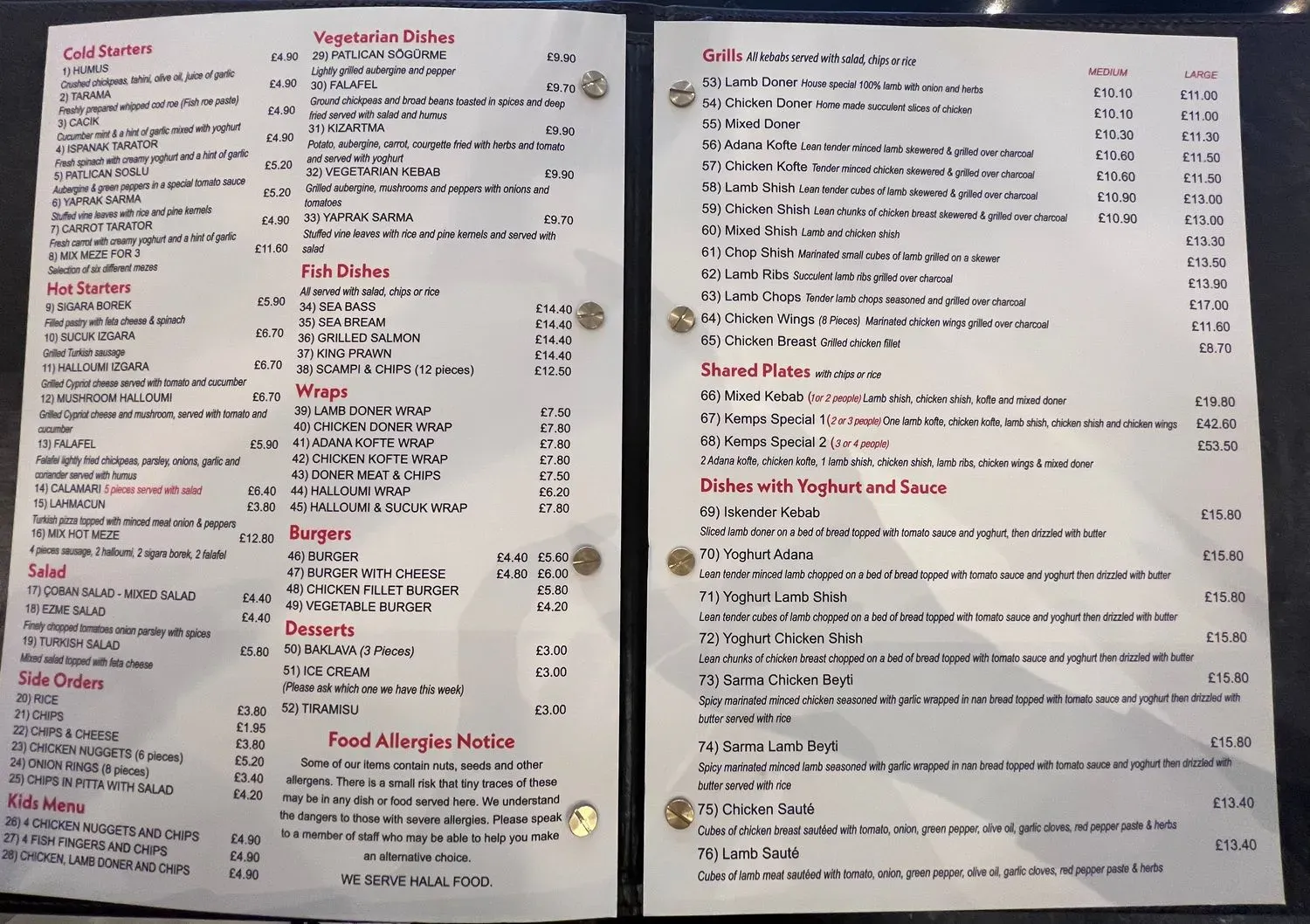 Menu 1