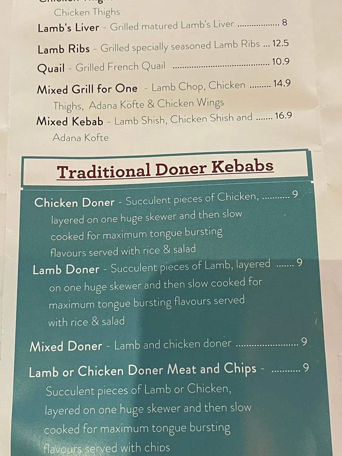 Menu 1