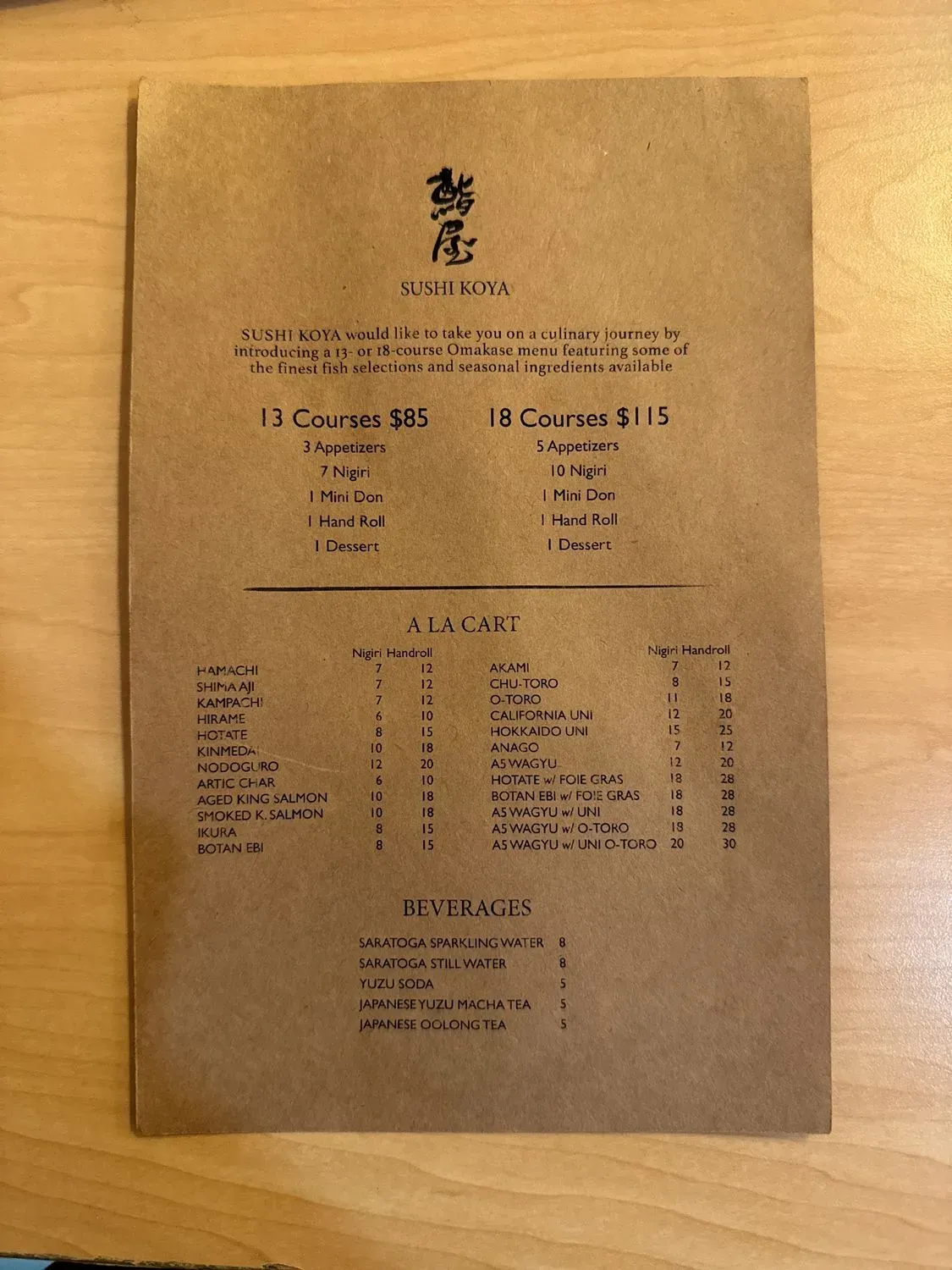 Menu 1