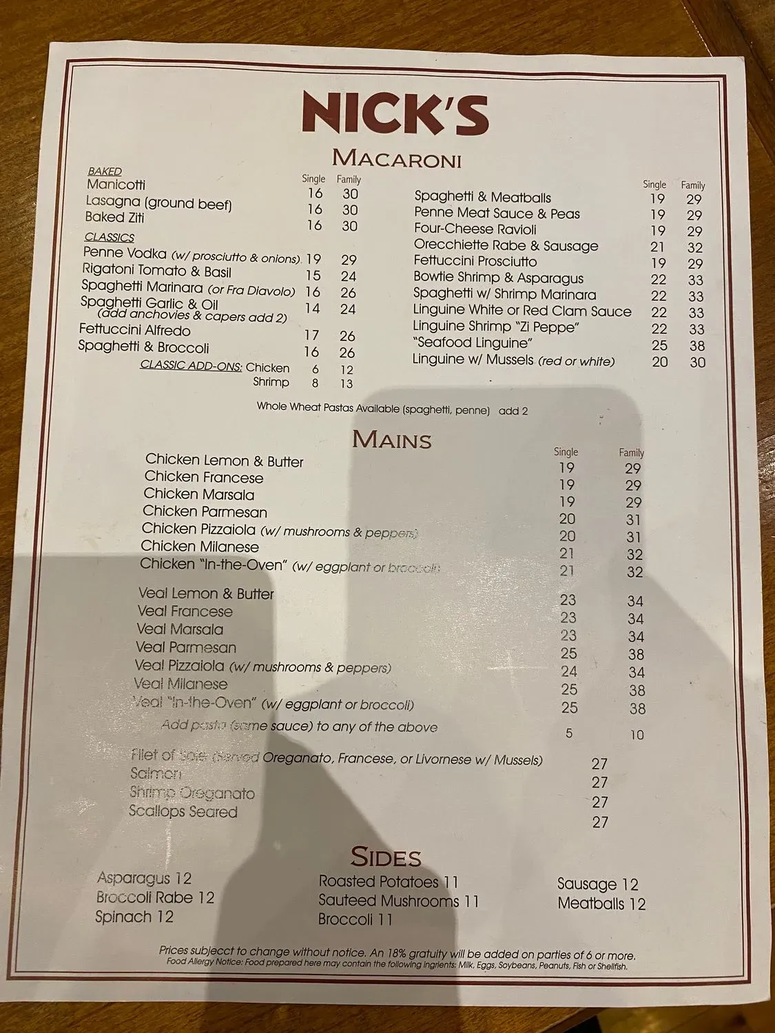 Menu 1