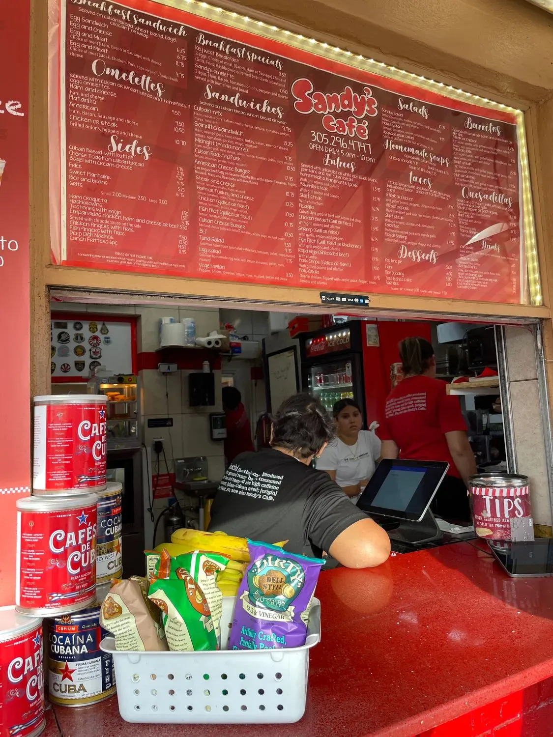 Sandy's Café Menu - Updated November 2025