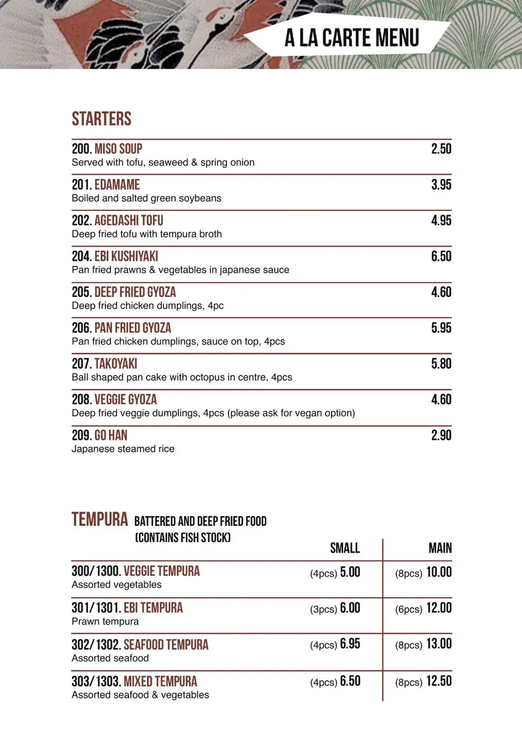 Menu 1