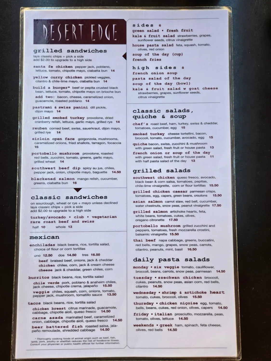 Menu 1