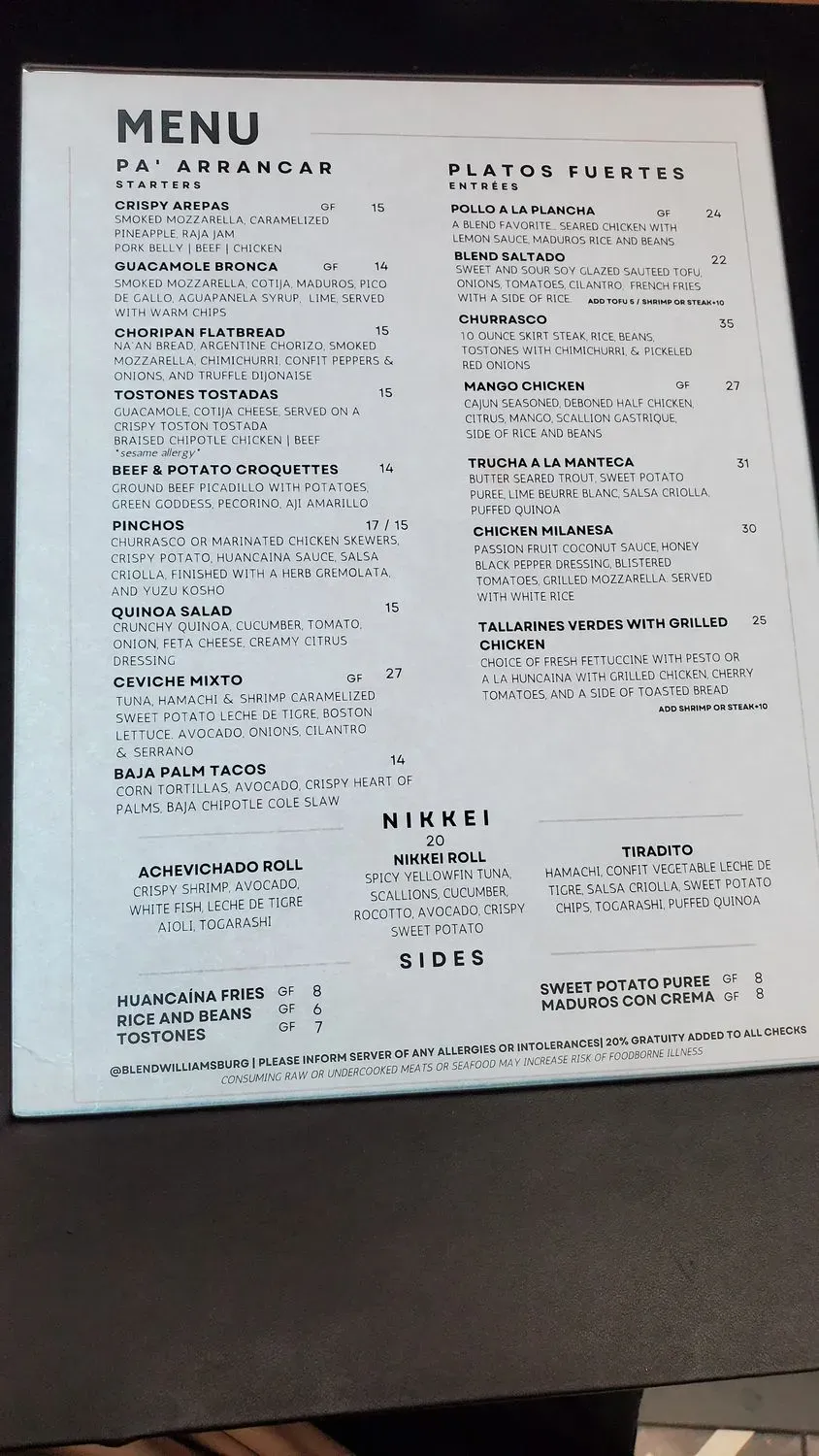 Menu 2