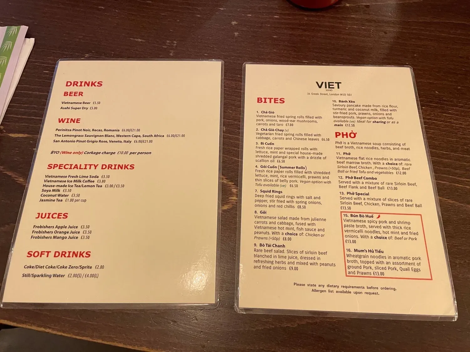 Menu 1