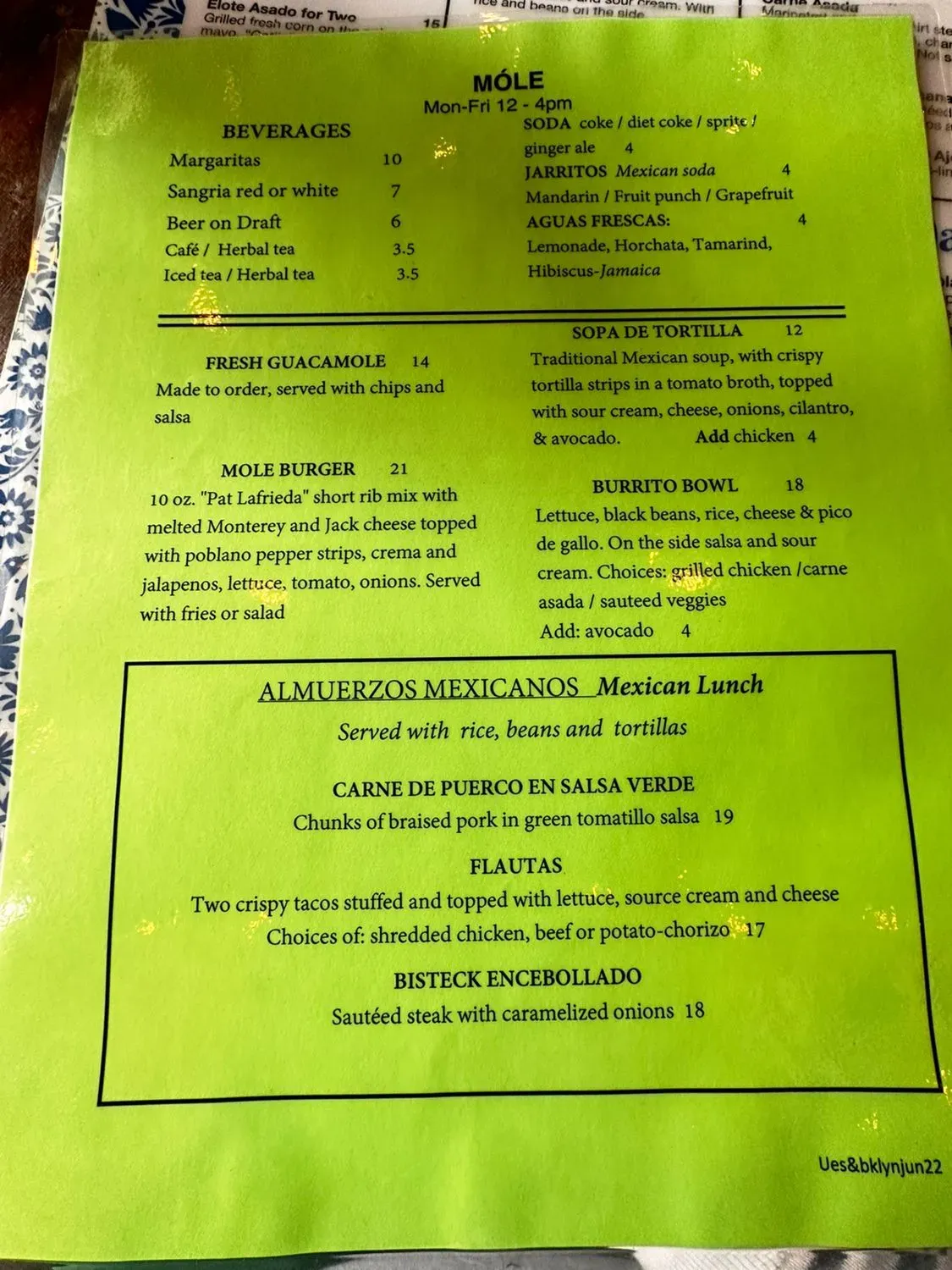 Menu 4