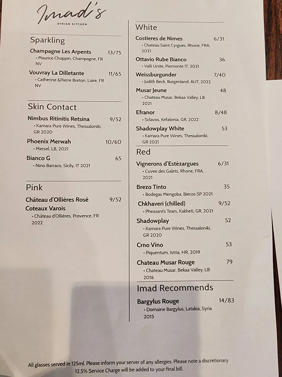 Menu 1