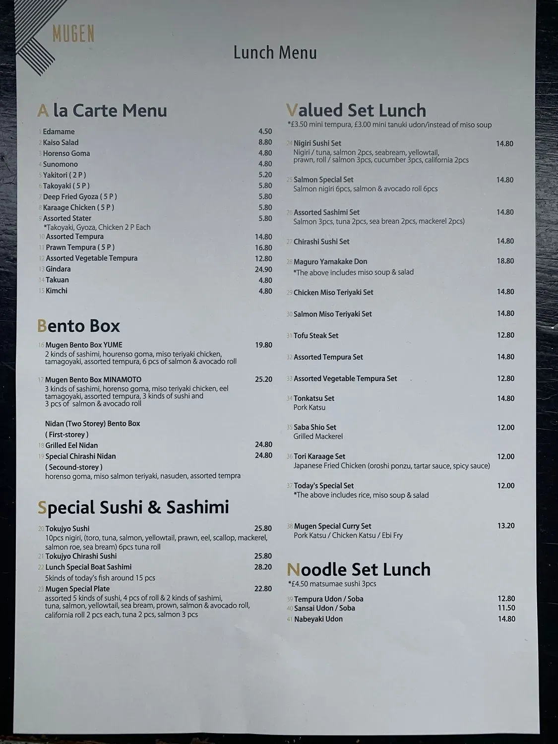 Menu 1