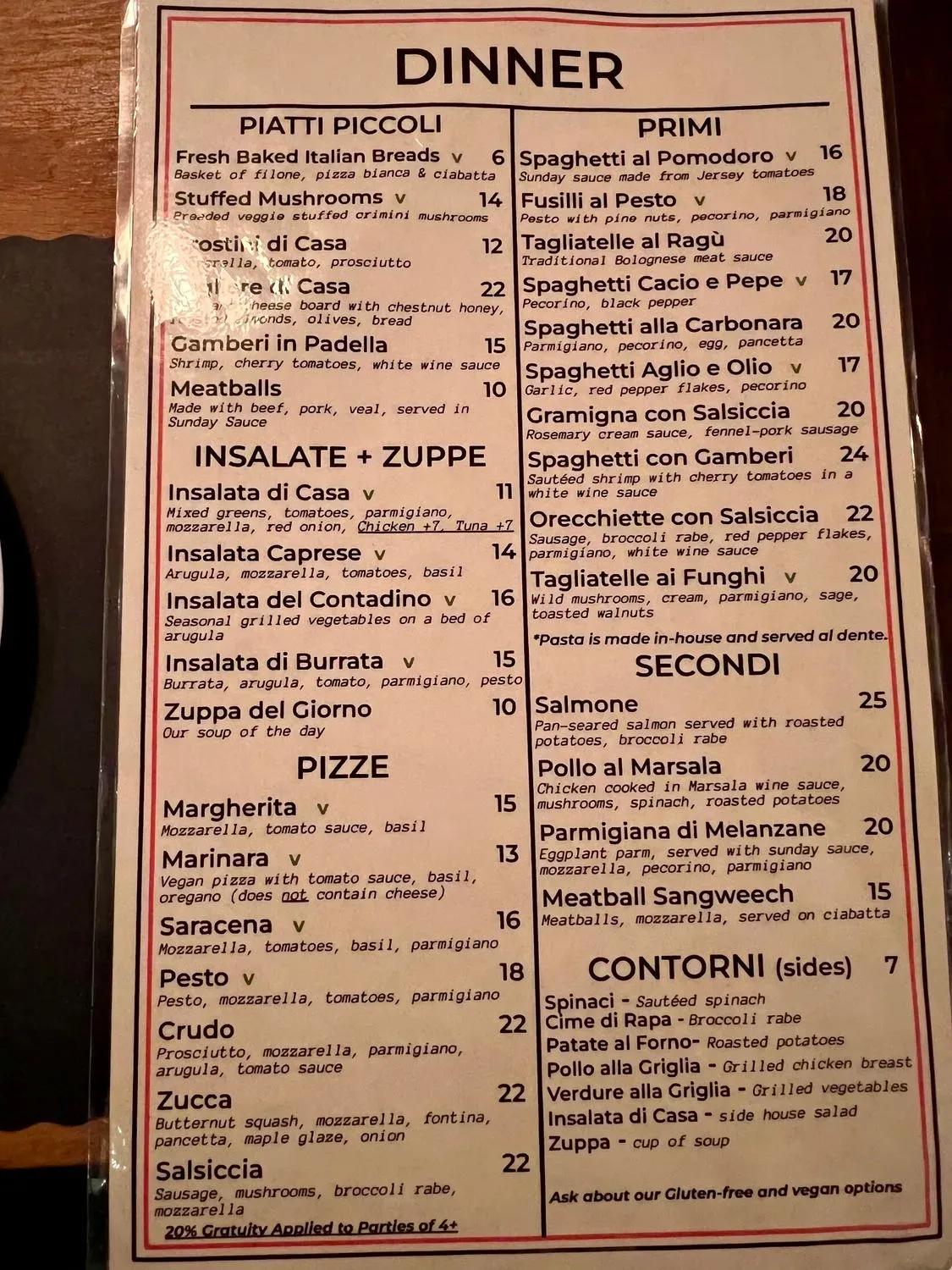 Menu 1