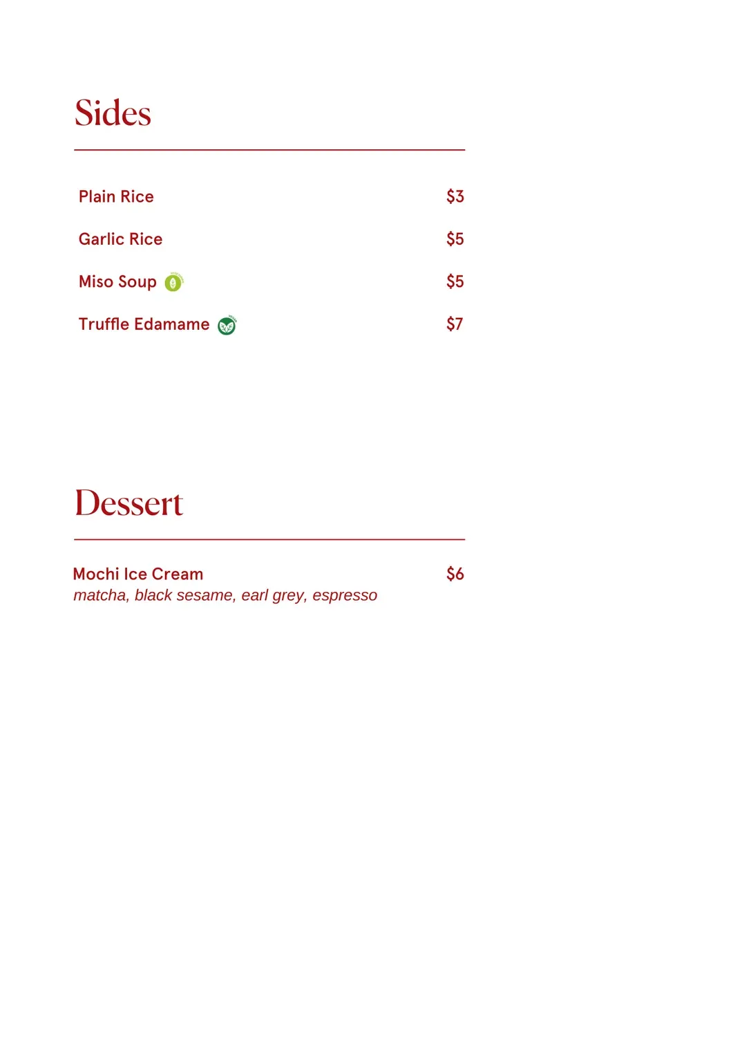 Menu 5